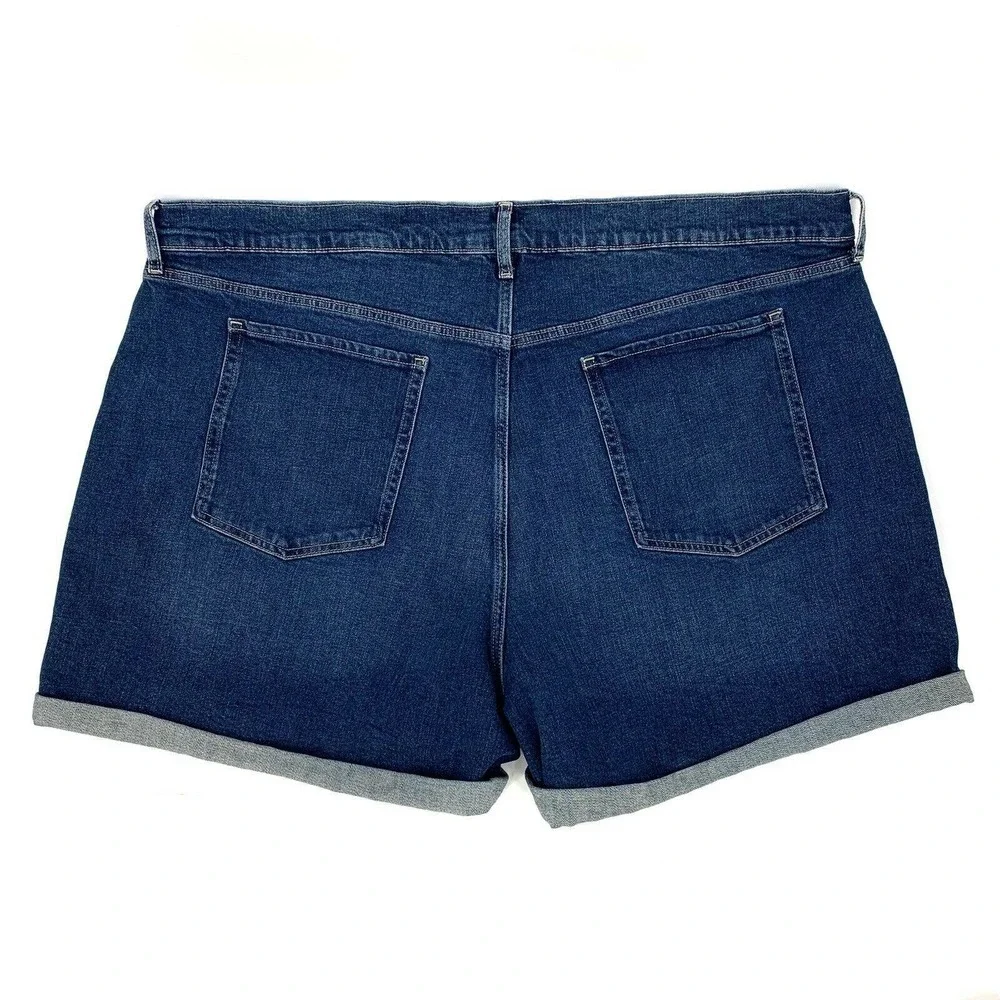 Old Navy O G Shorts Plus Size 28 Womens High Rise Medium Wash Zip Fly‎ Stretch